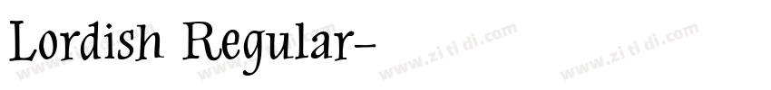 Lordish Regular字体转换